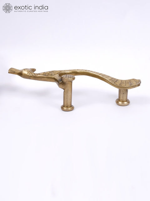 Peacock Design Door Handle in Brass | Multiple Sizes