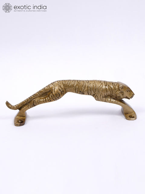 7" Tiger Design Brass Door Handle