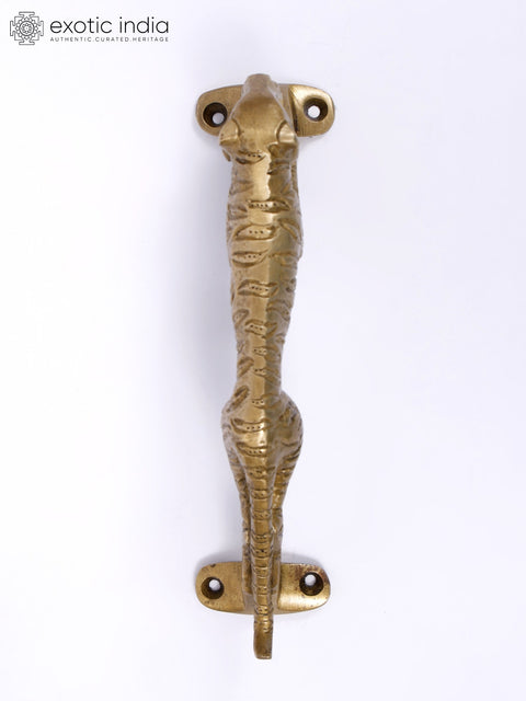 7" Tiger Design Brass Door Handle