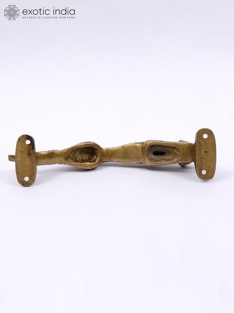 7" Tiger Design Brass Door Handle