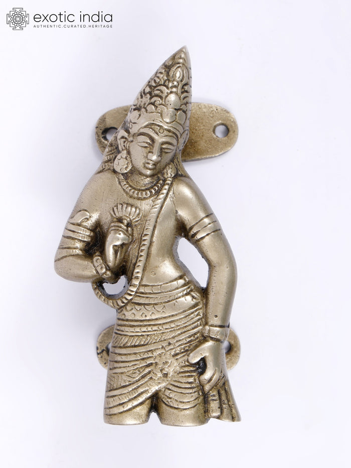5" Ajanta Brass Door Handle for Home Decor