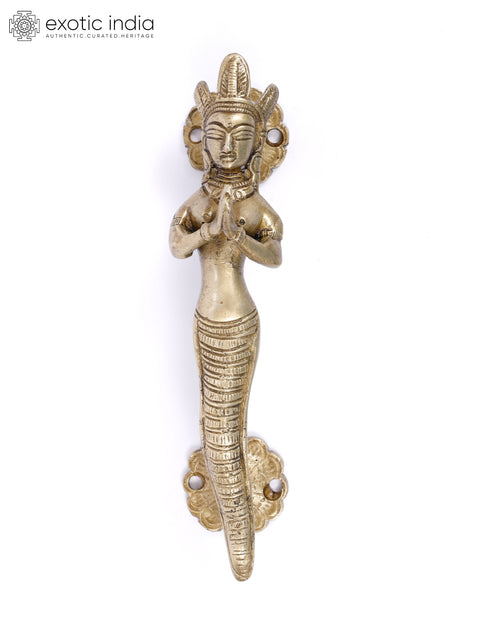 8" Brass Naga Kanya Door Handle