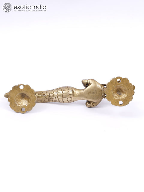 8" Brass Naga Kanya Door Handle