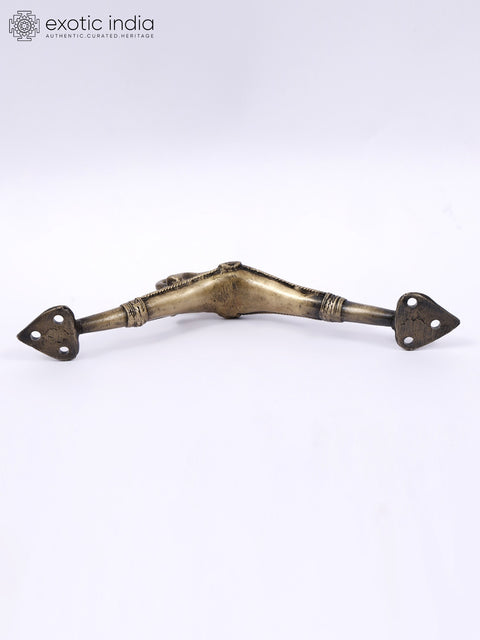 8" Tribal Elephant Brass Door Handle