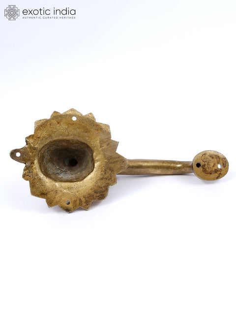 7" Elephant Design Brass Door Handle