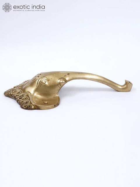 9" Lord Ganesha Face Door Handle in Brass