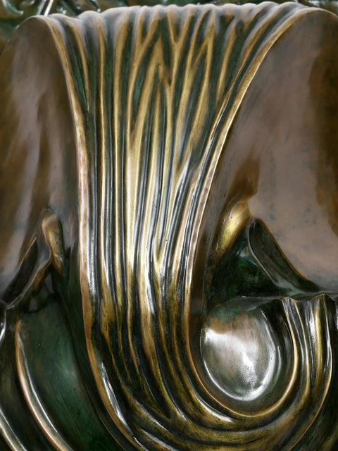 Figure of Ganesha Achieved Through Rhythmic Folds, Flowing Lines and Organic Textures