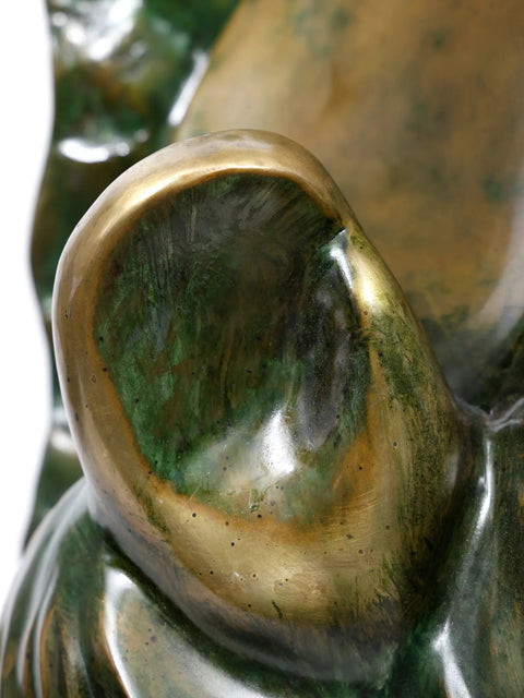 Figure of Ganesha Achieved Through Rhythmic Folds, Flowing Lines and Organic Textures
