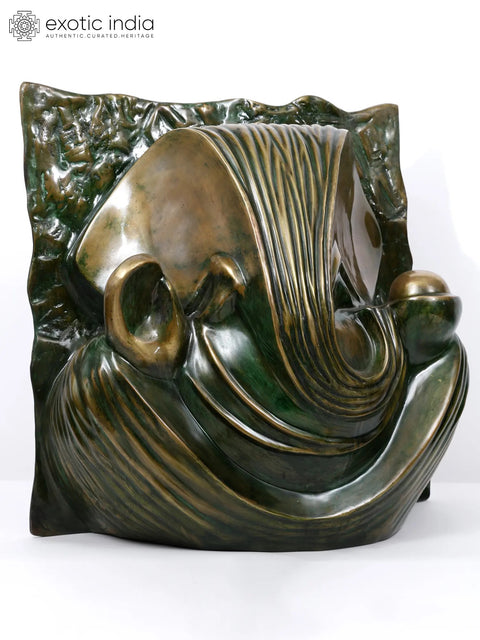 Figure of Ganesha Achieved Through Rhythmic Folds, Flowing Lines and Organic Textures