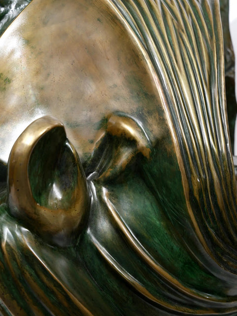 Figure of Ganesha Achieved Through Rhythmic Folds, Flowing Lines and Organic Textures