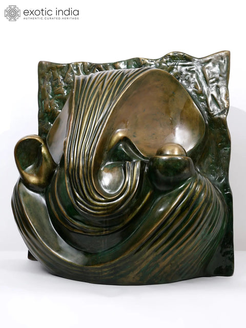 Figure of Ganesha Achieved Through Rhythmic Folds, Flowing Lines and Organic Textures
