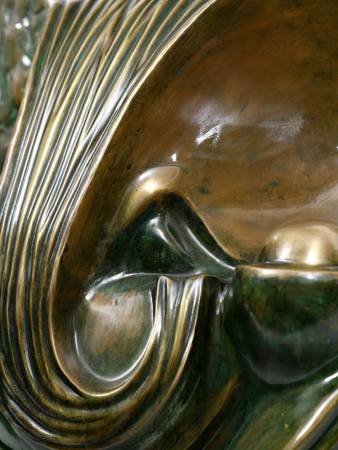 Figure of Ganesha Achieved Through Rhythmic Folds, Flowing Lines and Organic Textures