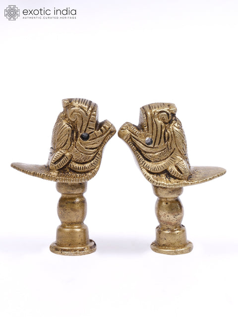 2" Lion Face Door Knobs in Pair