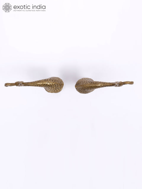 3" Peacock Design Door Knobs in Pair