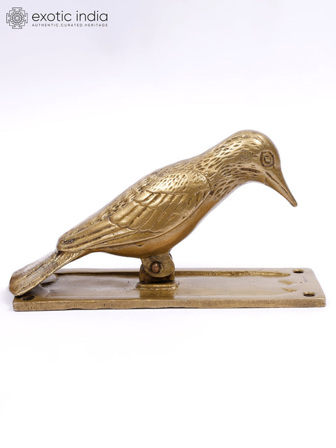 6" Woodpecker Door Knocker in Brass