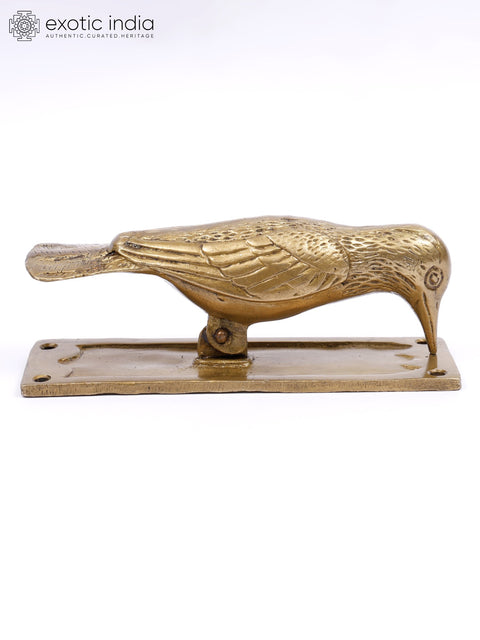 6" Woodpecker Door Knocker in Brass