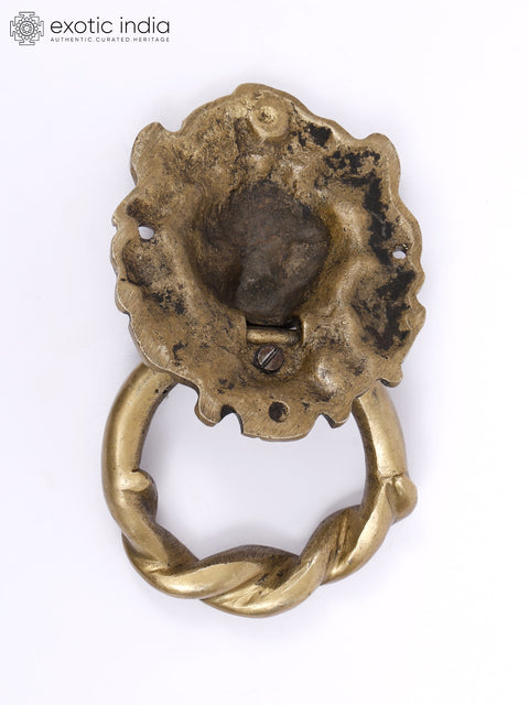 6" Lion Face Door Knocker in Brass