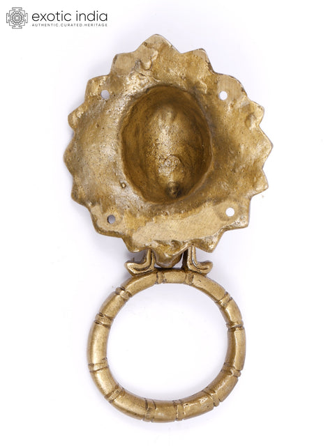 7" Lord Ganesha Door Knocker in Brass