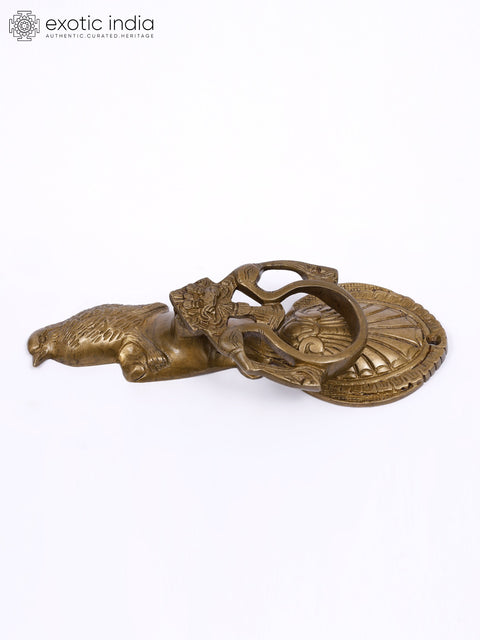 9" Bird Design Kiritmukha Door Knocker in Brass