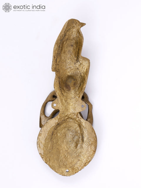9" Bird Design Kiritmukha Door Knocker in Brass