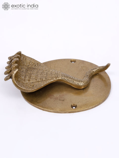 6" Five Hooded Snake Door Knocker in Brass