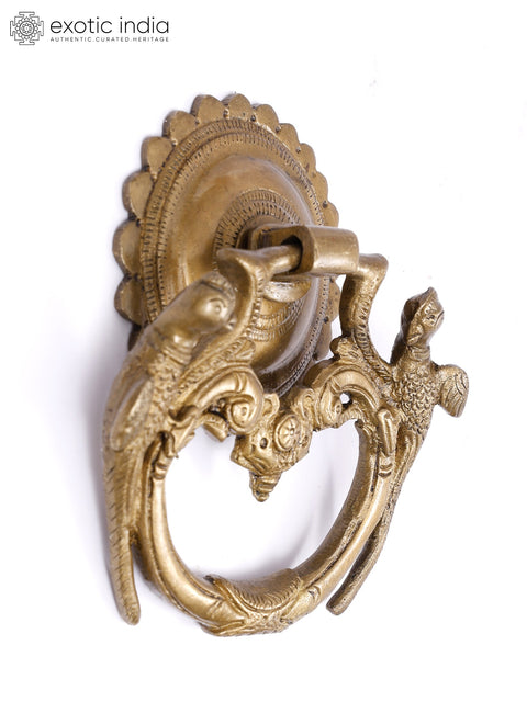 6" Parrots Design Brass Door Knocker