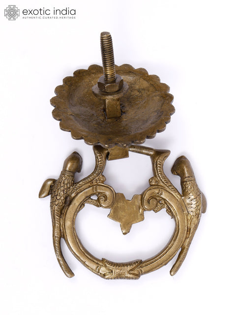 6" Parrots Design Brass Door Knocker