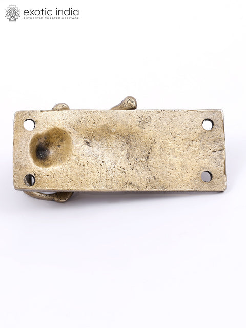 4" Crocodile Brass Door Knocker