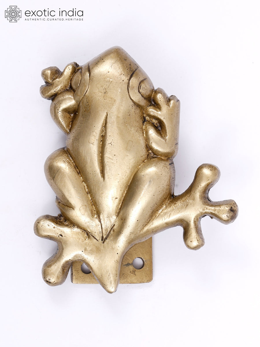 4" Brass Frog Door Knocker Handmade