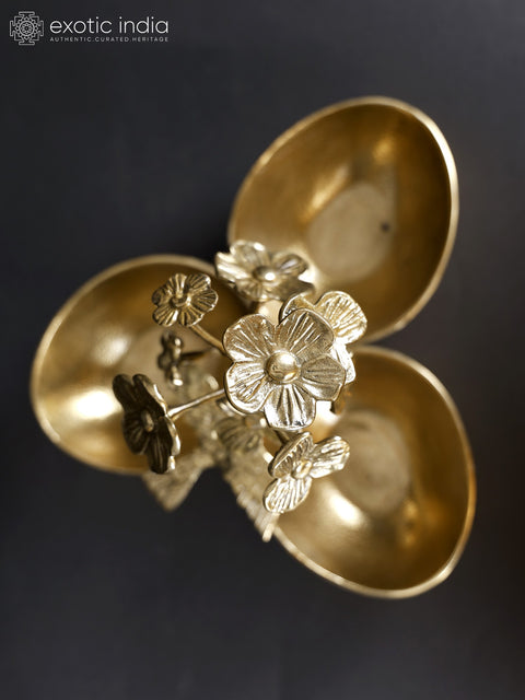 10" Flowers Design Three Bowls/Urli | Home Decor Items