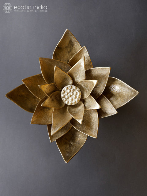 8" Decorative Brass Lotus Flower | Table Decor Gifts