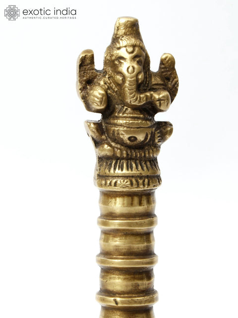 6" Lord Ganesha Bell/Ghanti in Brass