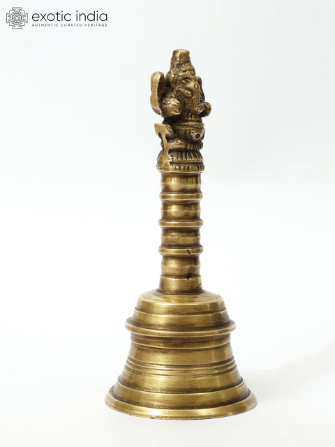 6" Lord Ganesha Bell/Ghanti in Brass