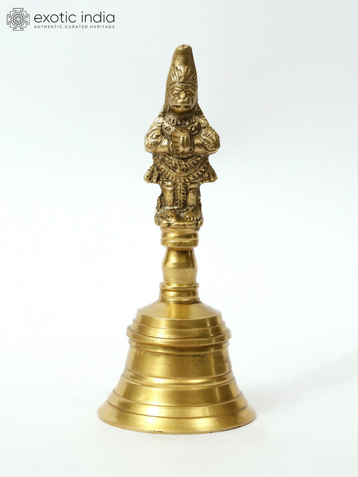 5" Brass Hanuman Bell Statue for Pooja