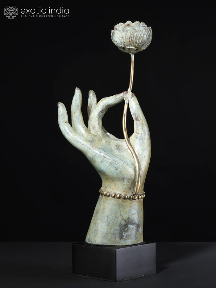 The Bloom of Buddhism Brass Table Décor with Tealight Holder