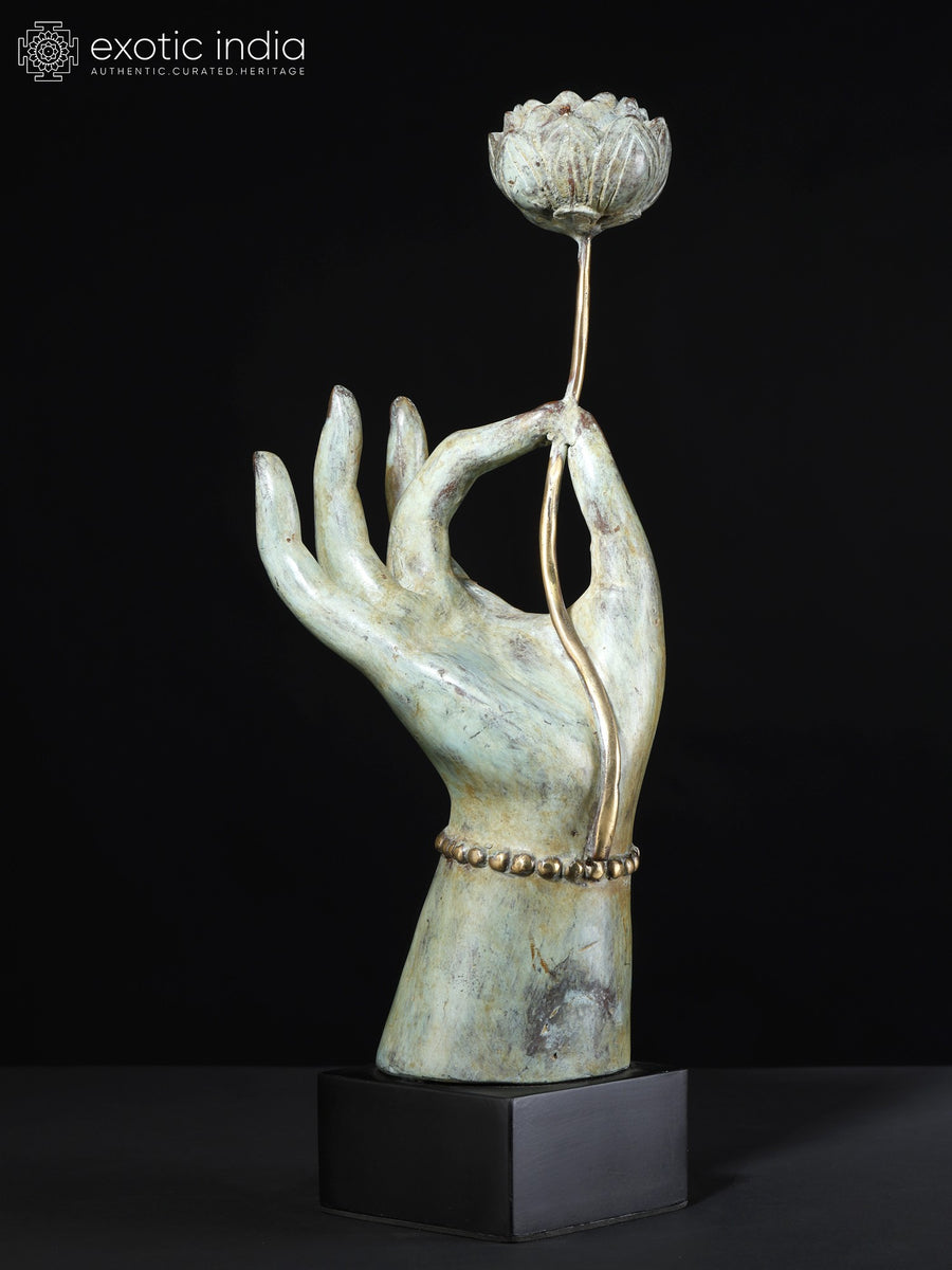 The Bloom of Buddhism Brass Table Décor with Tealight Holder