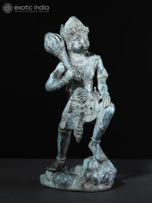 12" Hanuman Brass Statue Handmade Home Decor