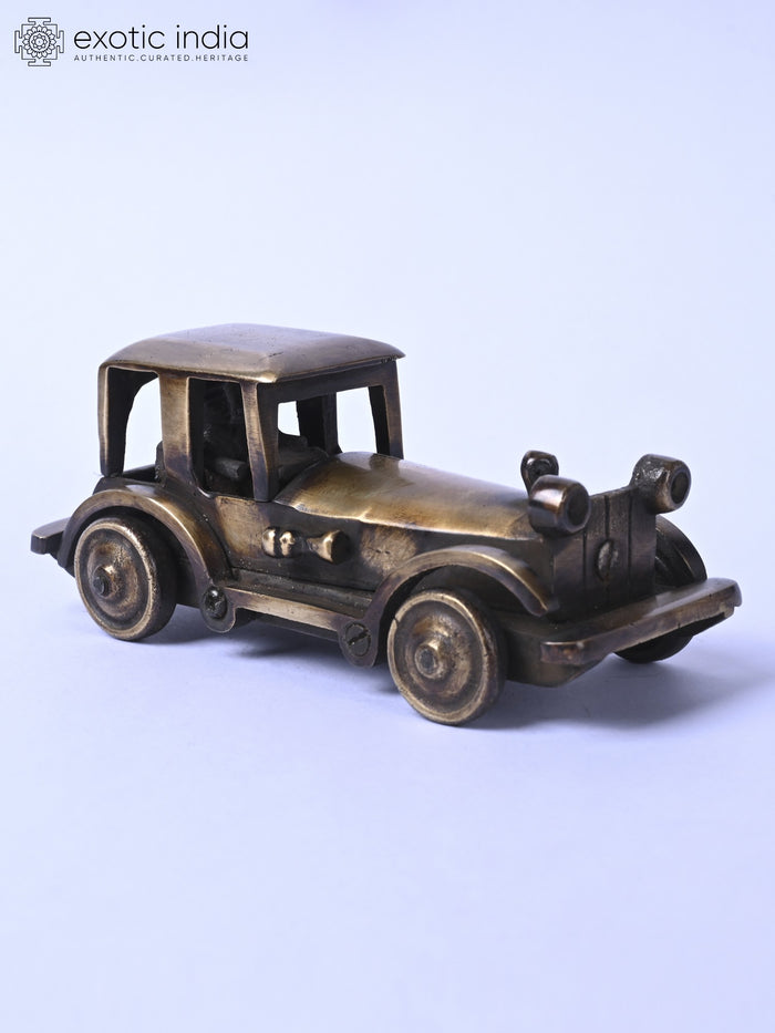 5" Brass Vintage Style Motor Car Decorative Statue