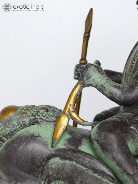 16" Elephant with Mahout | Brass Statue | Table Decor