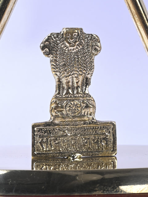 14" National Emblem with Indian Flags | Table Decor