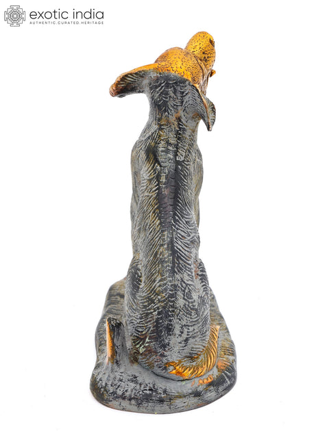 5" Small Brass Dog Figurine | Table Decor