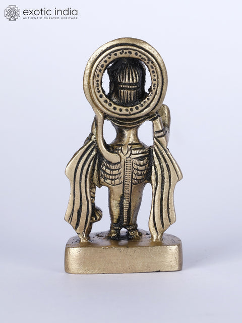 2" Small Blessing Lord Hanuman Brass Statue