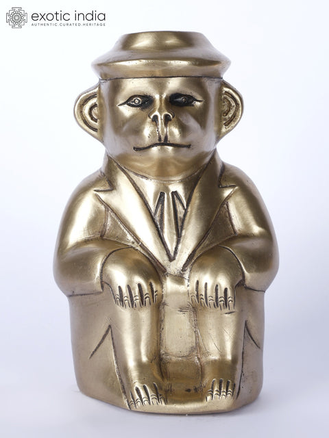 6" Monkey Man Brass Statue | Home Altar Table Decor