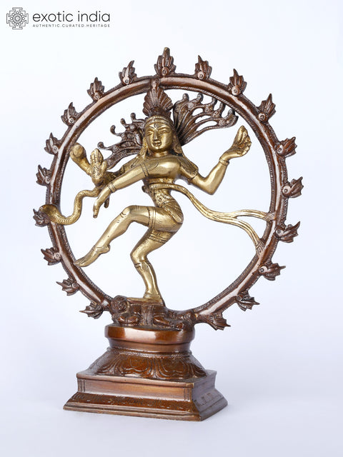 9" Dancing Lord Shiva - Nataraja Brass Statue