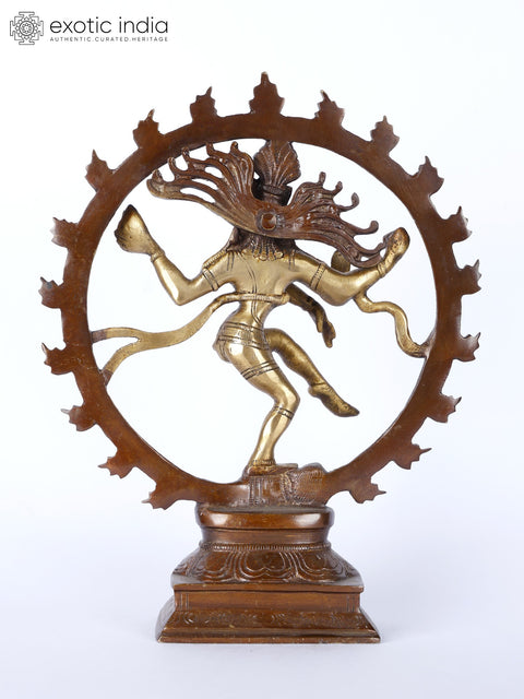 9" Dancing Lord Shiva - Nataraja Brass Statue