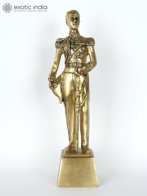 12" Prince Abhakara Brass Statue Thai Royal Navy Father