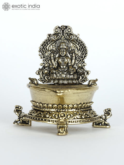 Small Superfine Goddess Lakshmi Brass Diya