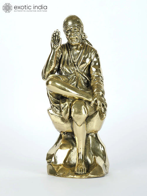 Handmade Sai Baba Brass Statue for Pooja and Home Decor
