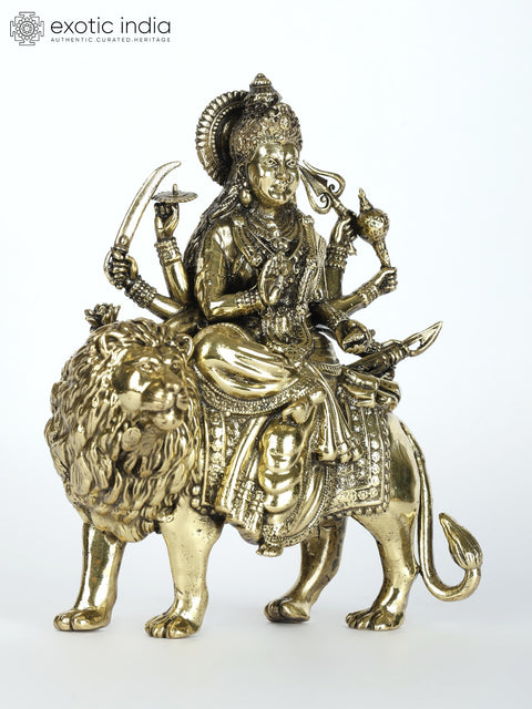 Small Superfine Goddess Durga (Sherawali Maa) | Brass Statue | Different Sizes