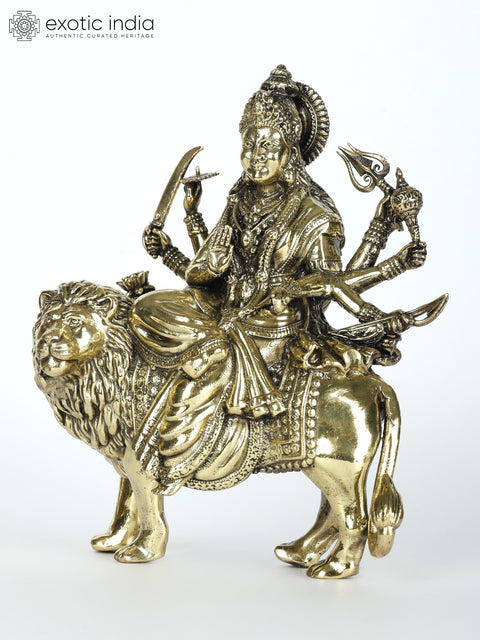 Small Superfine Goddess Durga (Sherawali Maa) | Brass Statue | Different Sizes